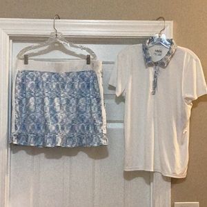IZOD shortsleeved shirt & skort